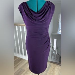 Lauren Ralph Lauren purple knit midi sleeveless dress